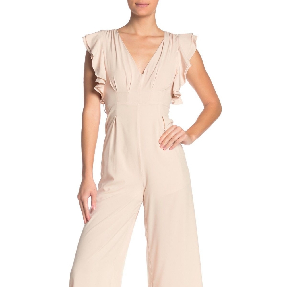 Favlux Plunging V-neck Ruffled Jumpsuit